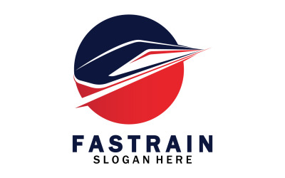 Logotipo del icono de transporte de tren más rápido v33