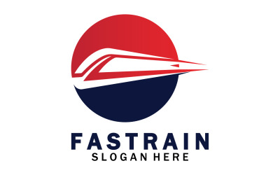Logotipo del icono de transporte de tren más rápido v38