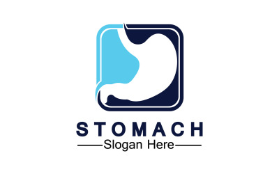 Sağlık mide simgesi logo vektör şablonu logo v64