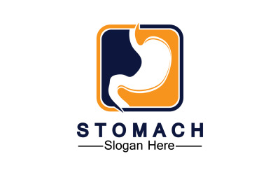 Sağlık mide simgesi logo vektör şablonu logosu v58