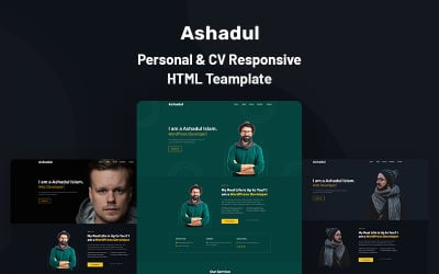 Ashadul: modello di sito Web reattivo personale e CV