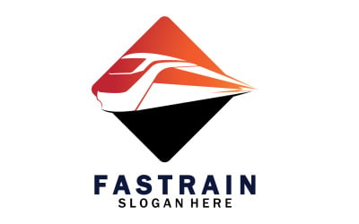 Faster train transportation icon logo v44