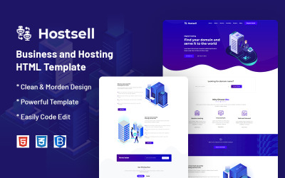 Hostsell – 商业和托管网站模板