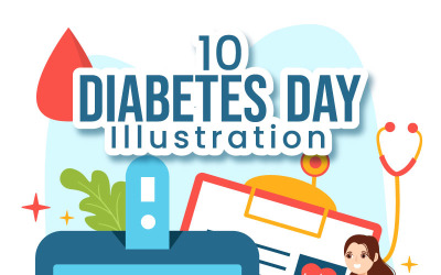 10 Ilustração do Dia Mundial do Diabetes