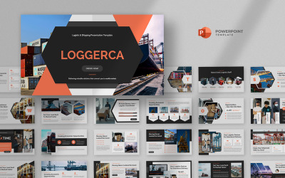 Loggerca - Powerpoint-mall för logistik &amp;amp; leverans