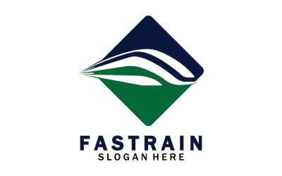 Logotipo de icono de transporte de tren más rápido v47