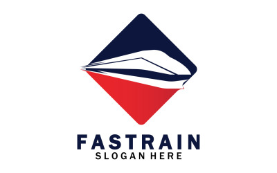 Logotipo de icono de transporte de tren más rápido v48