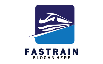 Logotipo de icono de transporte de tren más rápido v50