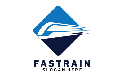 Logotipo del icono de transporte de tren más rápido v41