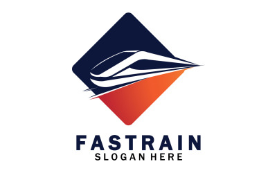 Logotipo del icono de transporte de tren más rápido v42
