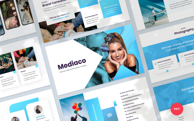 Mediaco - Medya Kiti Sunumu PowerPoint Şablonu