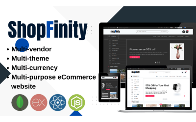 ShopFinity multifunctionele e-commerce website