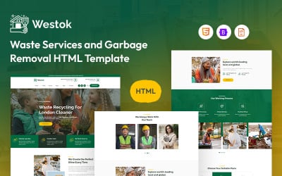 Westok – Modelo de site de serviços de resíduos e remoção de lixo