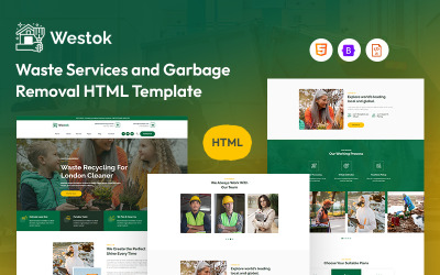 Westok – Webbplatsmall för avfallstjänster och sopborttagning