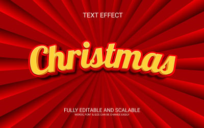 Christmas 3D Editable Vector Eps Text Effect Template