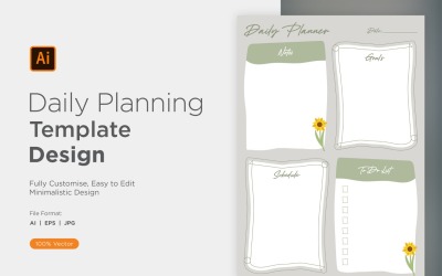 Daily Planner Sheet Design 03