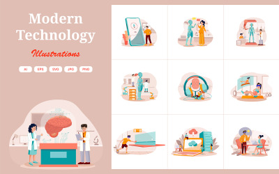 M433_ Modern technológiai illusztrációs csomag