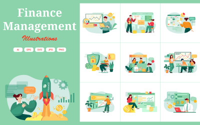 M436_ Pacchetto illustrazioni gestione finanziaria