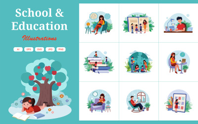 M441_ Paquete de ilustraciones educativas