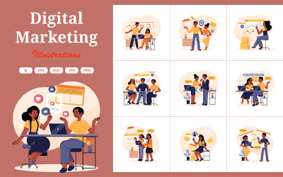 M442_ Digitaal marketingillustratiepakket