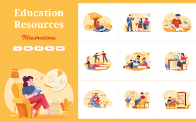 M445_ Pacote de ilustrações educacionais