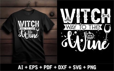 Рубашка и толстовки Witch Way To The Wine специального дизайна для Хэллоуина