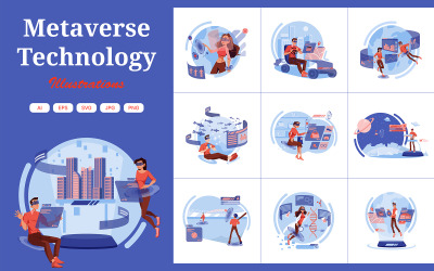 M454_ Metaverse illustratiepakket