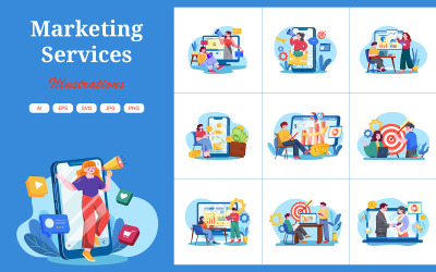 M455_ Digitális marketing illusztrációs csomag