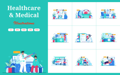 M461_ Healthcare &amp;amp; Medical Illustration Pack