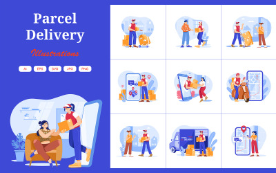 M462_ Paketleverans Illustration Pack