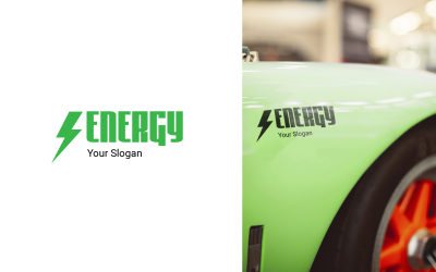 能源标志模板-动态和令人兴奋的设计