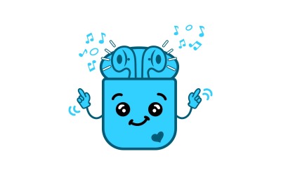 New Airpods Cartoon Creative Logo Design