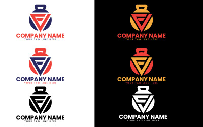 Szablon logo listu CV siłownia