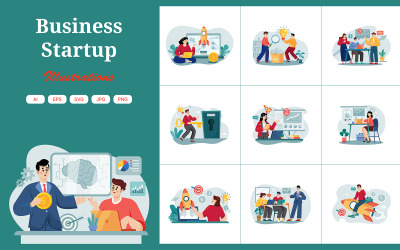 M478_ Business-Startup-Illustrationspaket