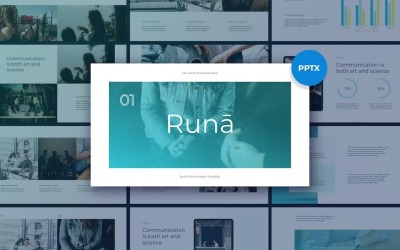 Runa - чистий і мінімальний шаблон Powerpoint