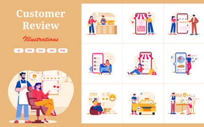M487_ Pack d&amp;#39;illustrations d&amp;#39;avis clients