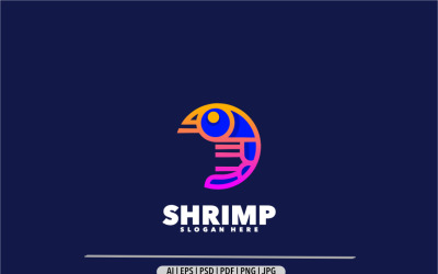 Shrimp gradient logo template design