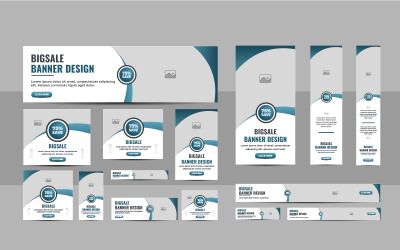 Webbanner layout set of zakelijke webbanner