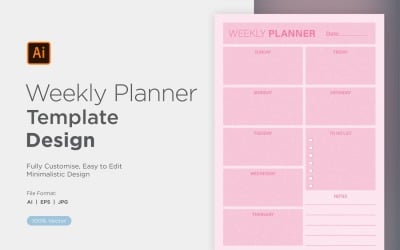 Diseño de hoja de planificación semanal - 01