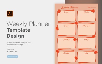 Diseño de hoja de planificación semanal - 06