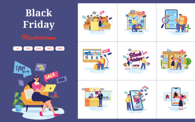 M491_ Black Friday illusztrációs csomag