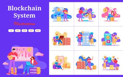 M503_ Blockchain Technology illusztrációs csomag