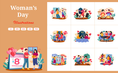 M546_ Woman’s Day Illustration Pack
