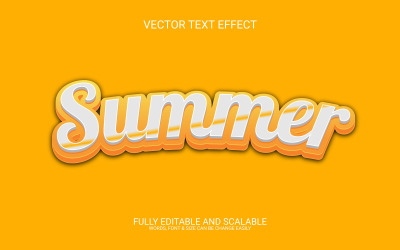 Zomer bewerkbare Vector EPS-teksteffectontwerp