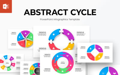 Abstrakte Zyklus-Infografiken PowerPoint-Vorlage