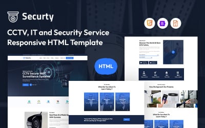 Beveiliging - Responsieve websitesjabloon voor CCTV, IT en beveiligingsdiensten