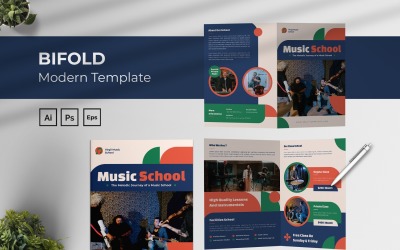 Bifoldowa broszura szkoły muzycznej
