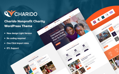 Charido - Kâr Amacı Gütmeyen Yardım Kuruluşu WordPress Teması