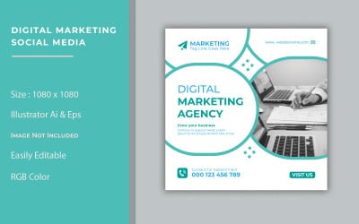Digital marketing and social media post template by