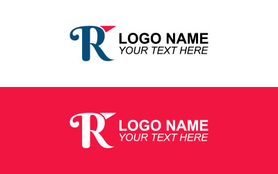 Markalaşma Vektör R Logo Şablonu